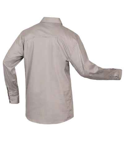 Ghosted Back of Men's V2 Tactical Shirt in Nickel Grey