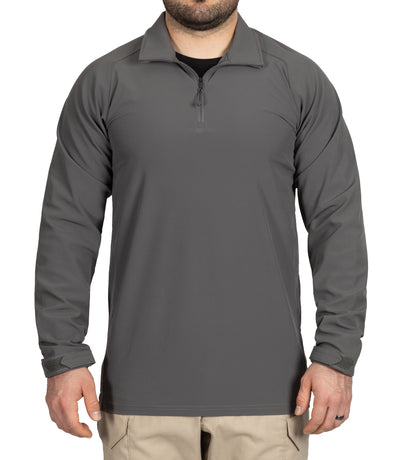 Front of Men's Pro Duty Pullover in Wolf Grey