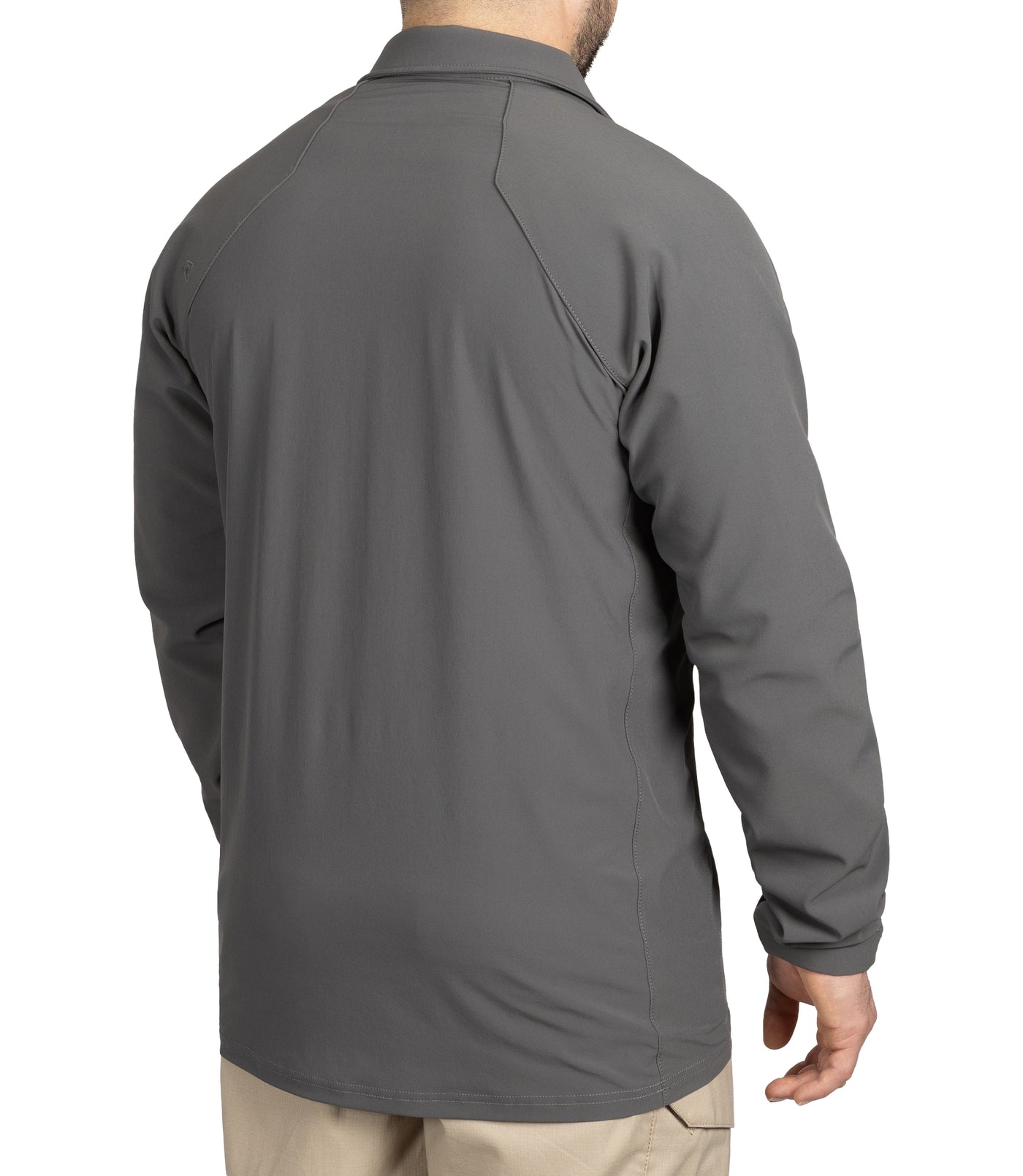 Back of Men's Pro Duty Pullover in Wolf Grey