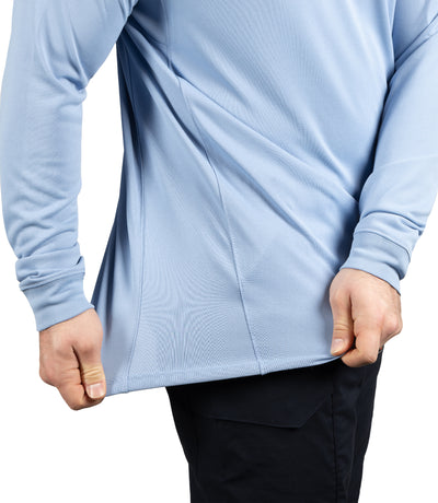 Men's Performance Long Sleeve Polo / Medium Blue