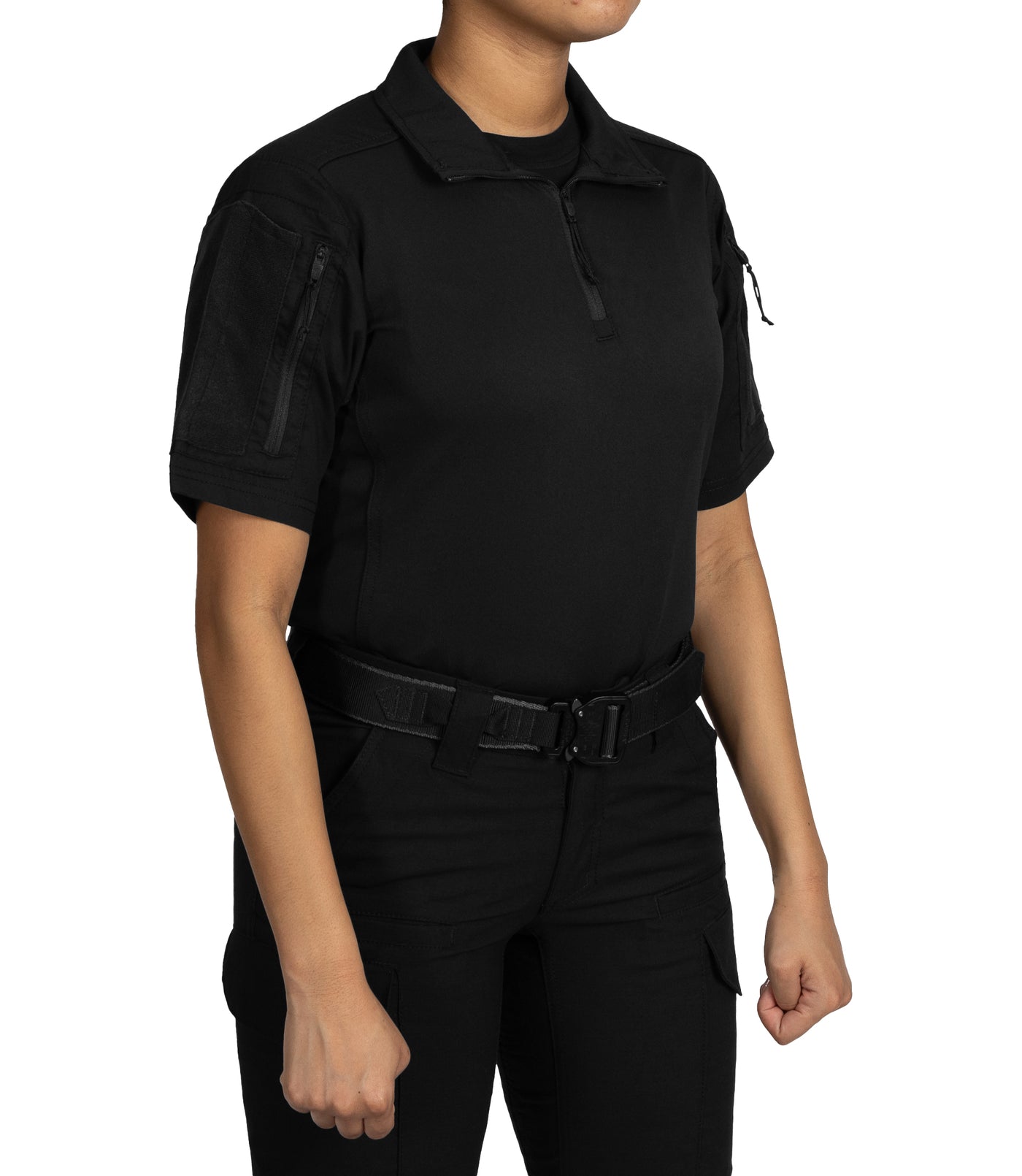 Front of Women's V2 Responder SS Shirt in Black