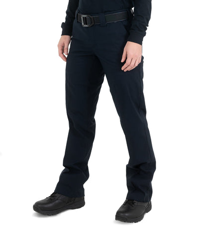 Side of Women's V2 Pro Duty 6 Pocket Pant in Midnight Navy