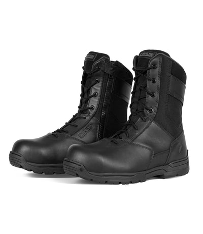 Pair of Men's Safety Toe Side-Zip Duty Boots in Black