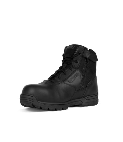 Interior View of the Men's Safety Toe Side-Zip Duty Mid in Black