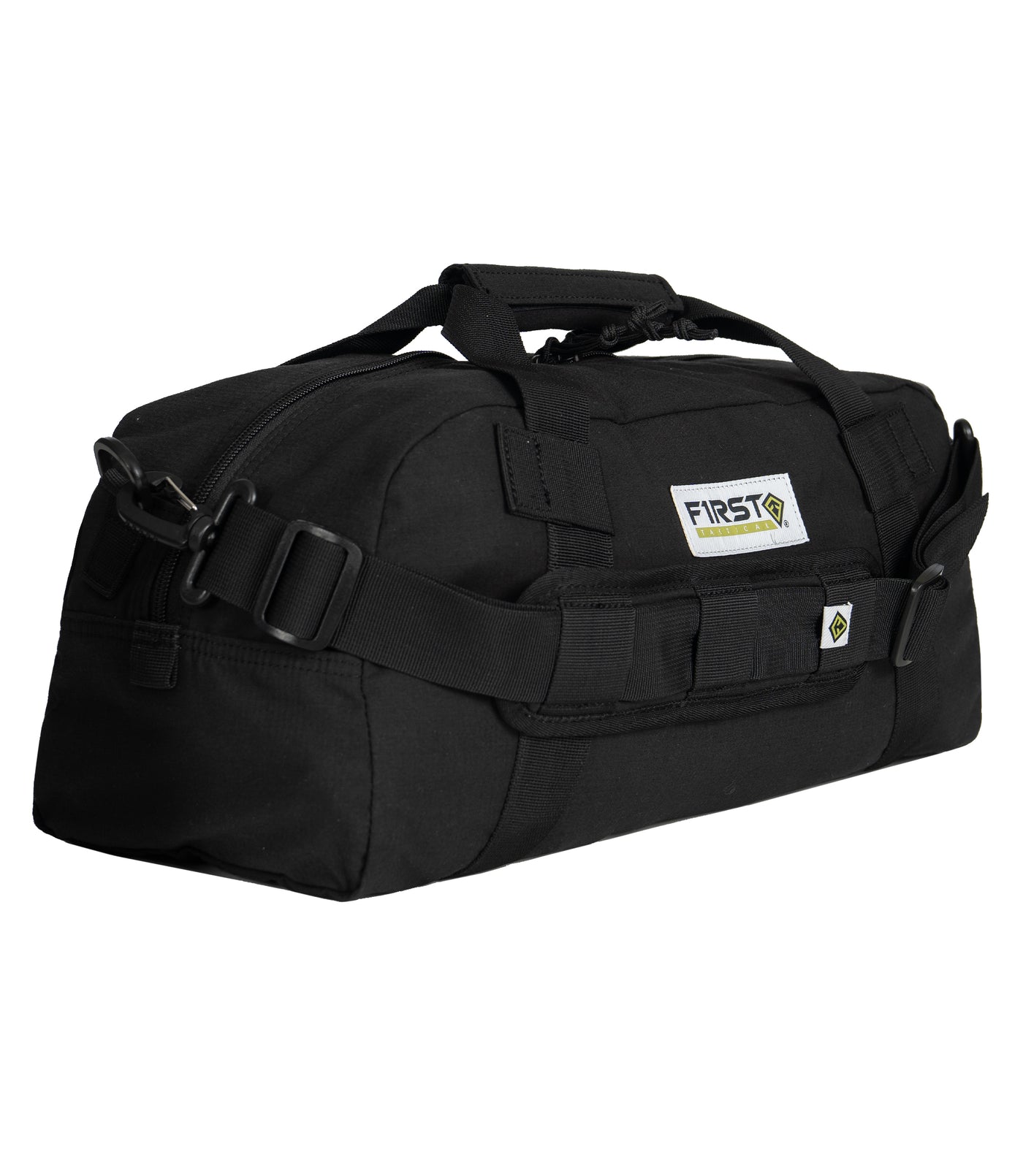 Front of V2 Duffle Bag 17in in Black