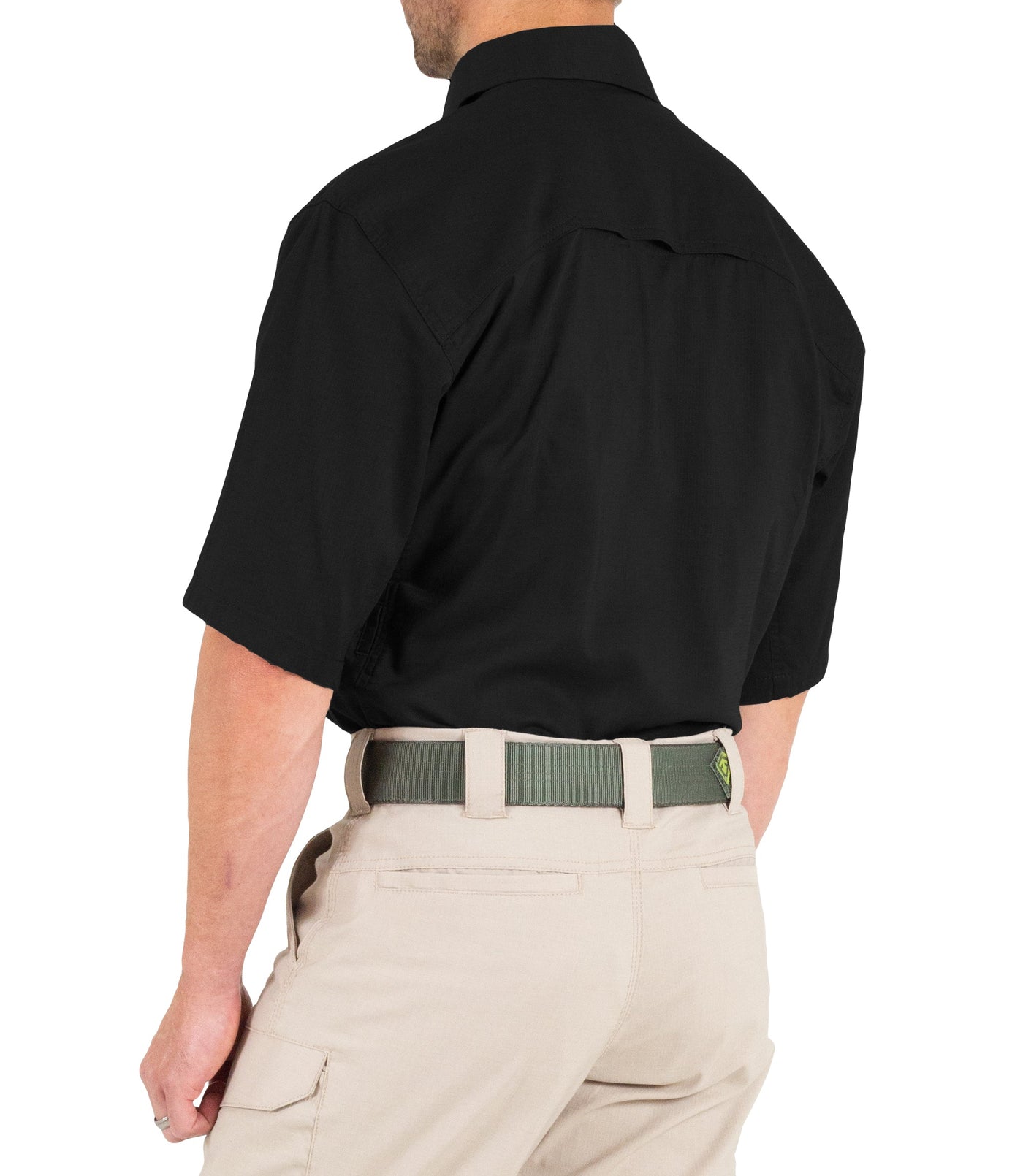 Side of Men's V2 Tactical Short Sleeve Shirt in Black