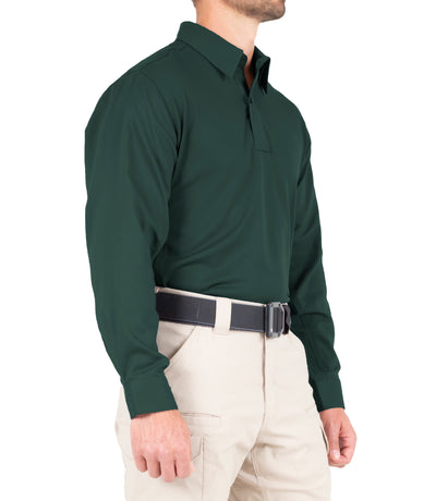 Side of Men's V2 Pro Performance Shirt in Spruce Green