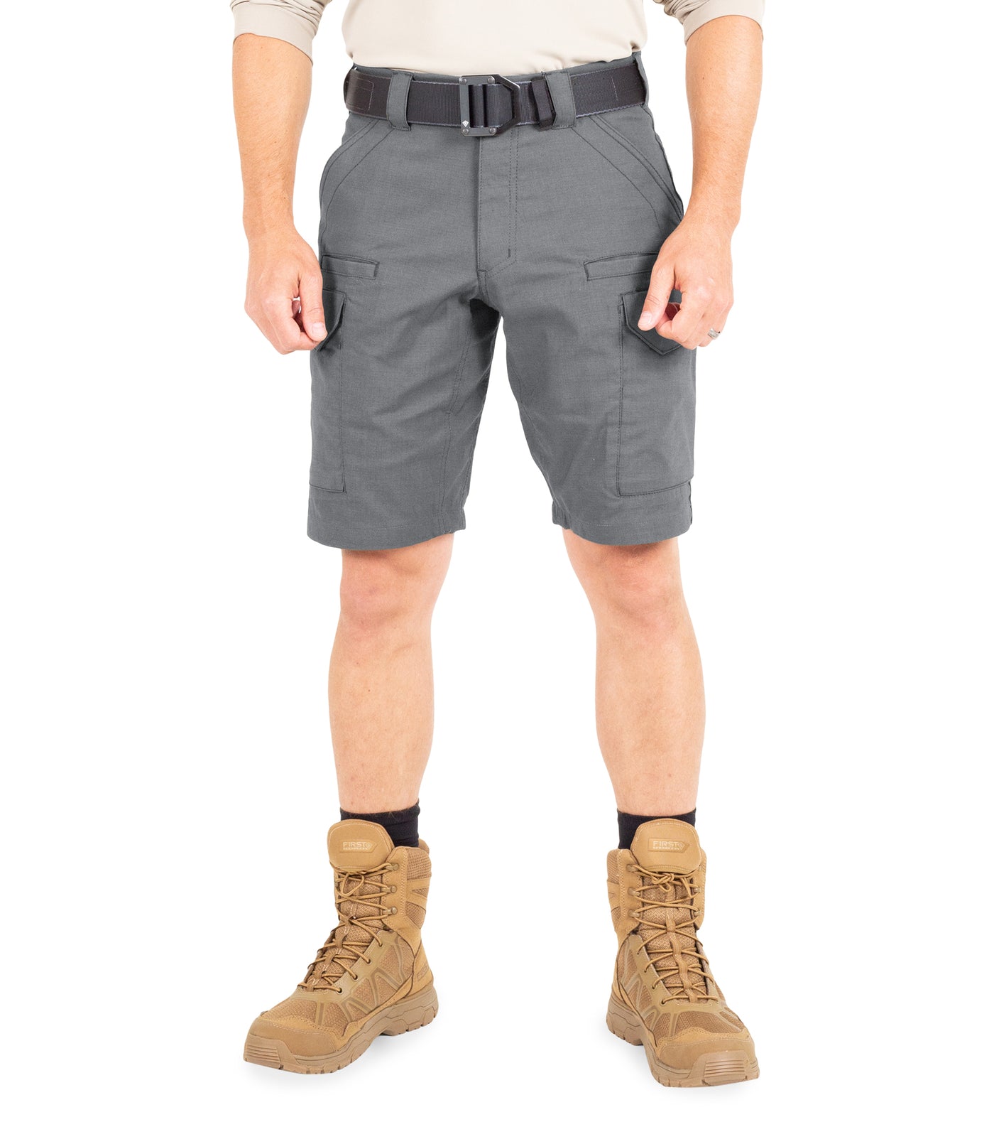 Front of Men's V2 Tactical Short in Wolf Grey