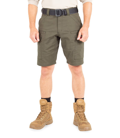 Front of Men's V2 Tactical Short in OD Green