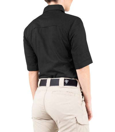 Side of Women's V2 Tactical Short Sleeve Shirt in Black