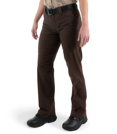 Side of Women's V2 Pro Duty 6 Pocket Pant in Kodiak Brown