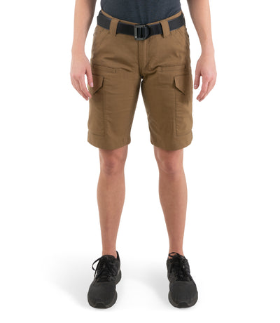 Front of Women's V2 Short in Coyote Brown