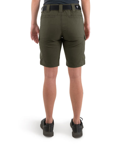 Back of Women's V2 Short in OD Green