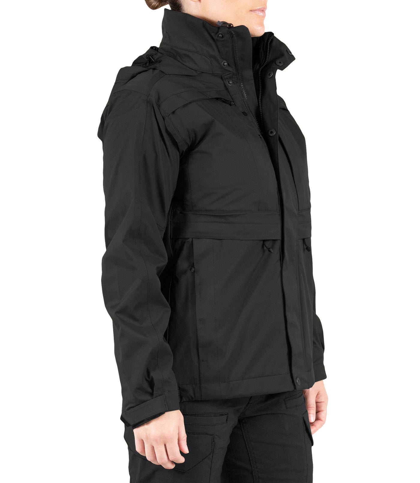 Side of Women’s Tactix System Parka in Black