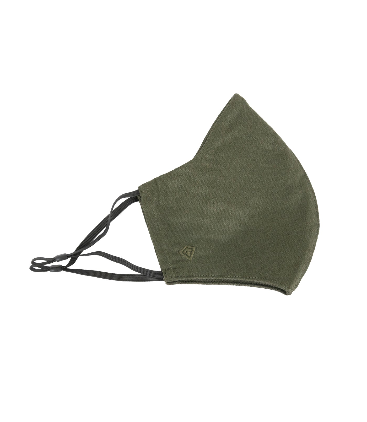 Side of V2 Pro Duty Mask in OD Green