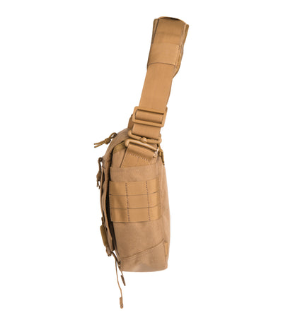 Side of Summit Side Satchel 8L in Coyote