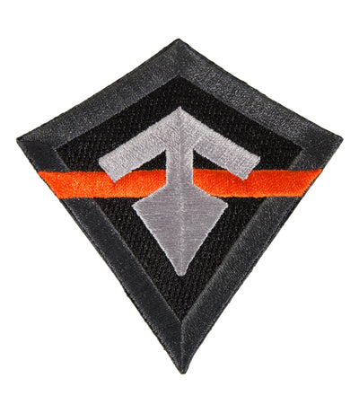 Front of Thin Orange Line Patch in Orange