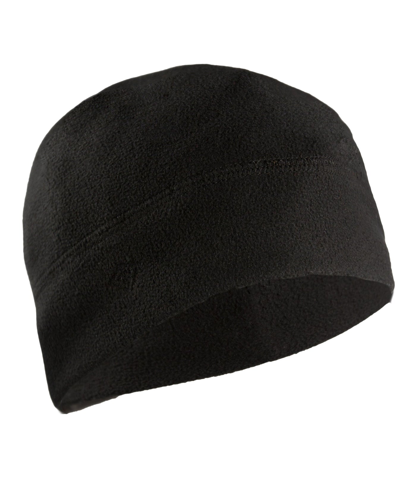 Front of Fleece Service Beanie in Black