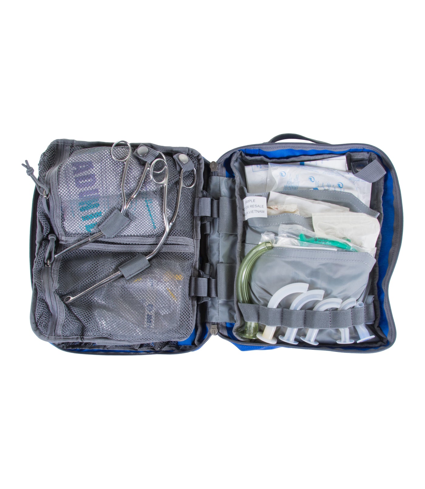 Open Top of Airway Kit in Blue