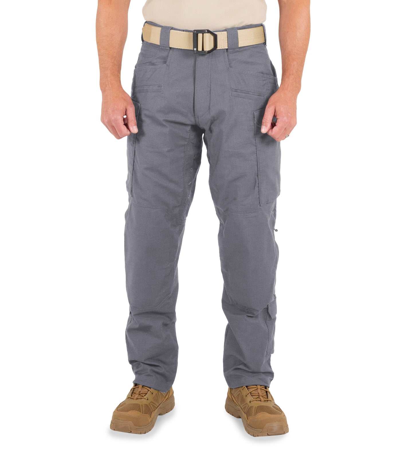 Front of Men's Defender Pants in Wolf Grey