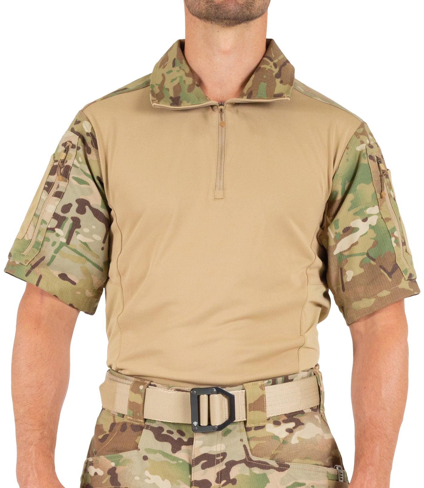 Front of Men's Defender Short Sleeve Shirt in MultiCam®