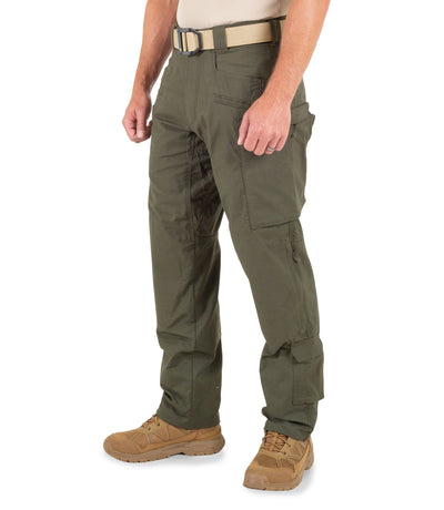 Side of Men's Defender Pants in OD Green